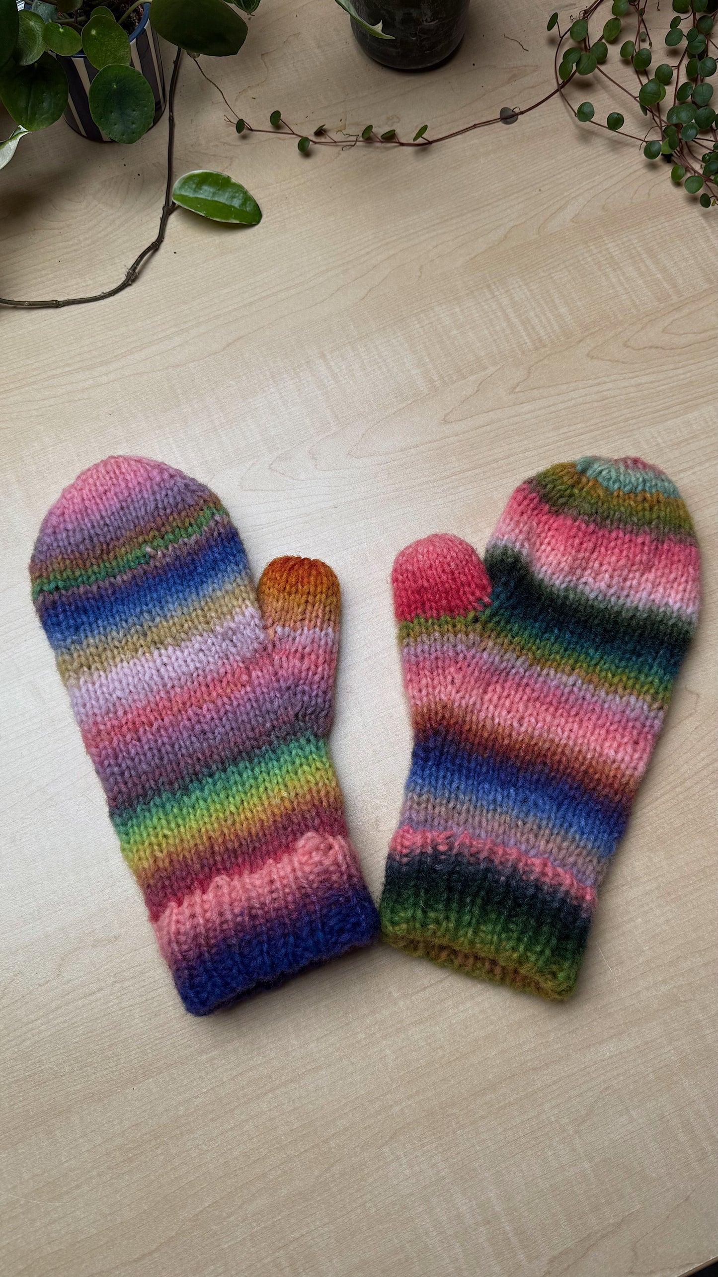 Handmade knitted Mittens