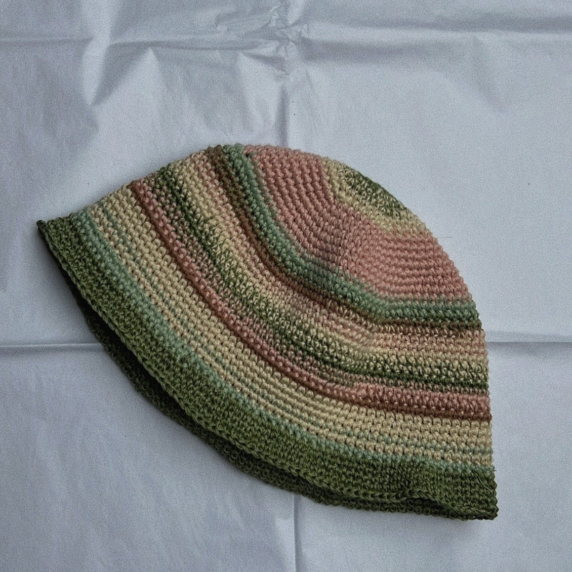 Handmade crochet bucket hat "sage"
