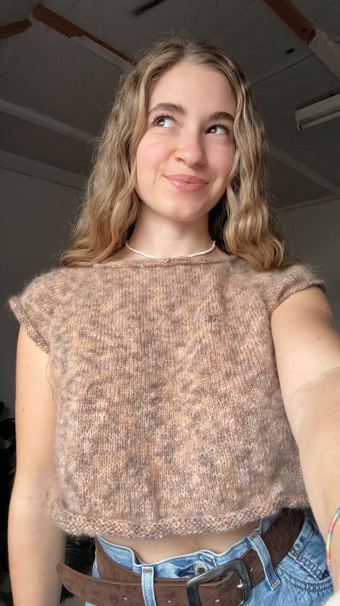 Handmade knitted top