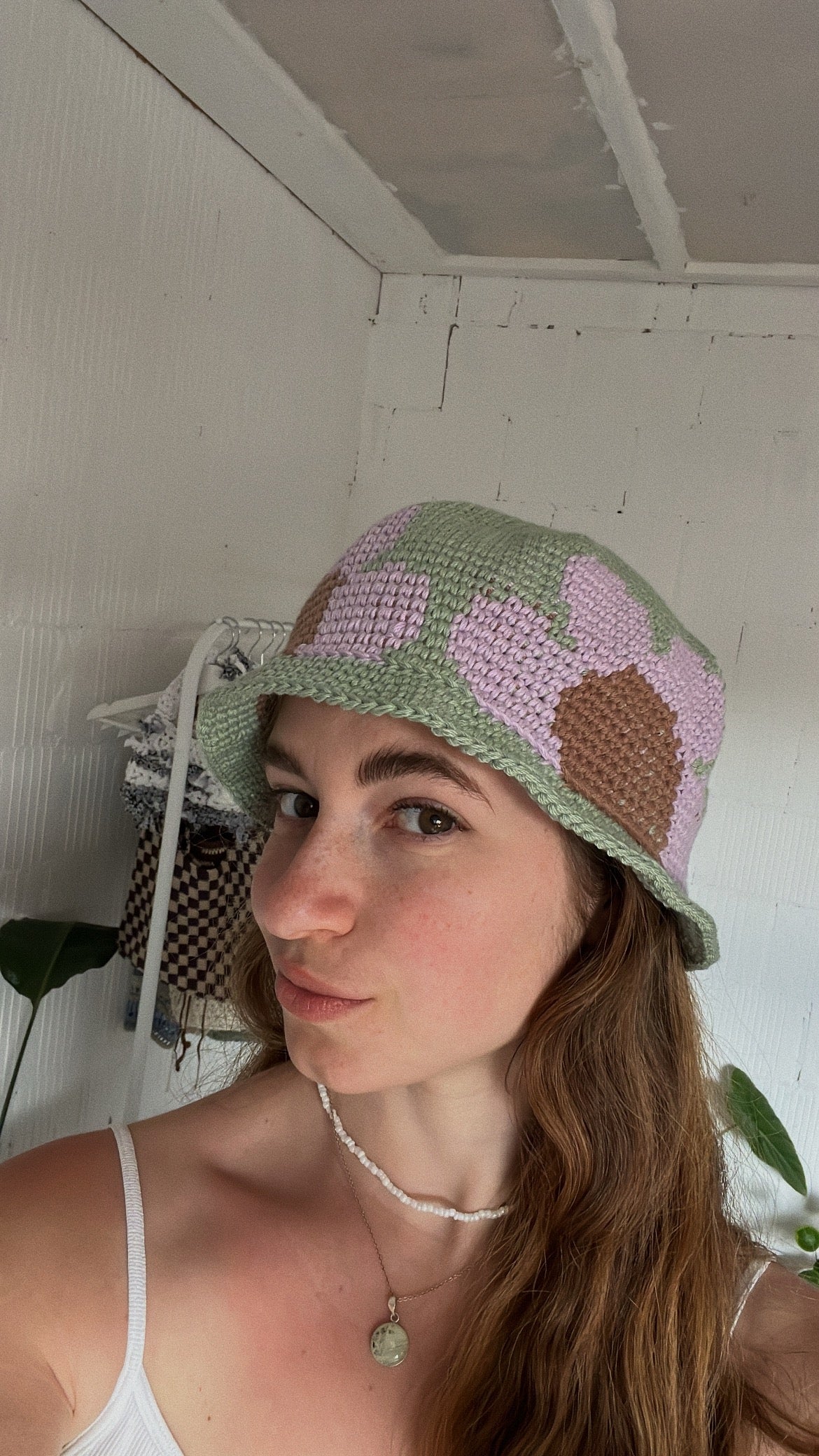 handmade crochet bucket hat "flower"
